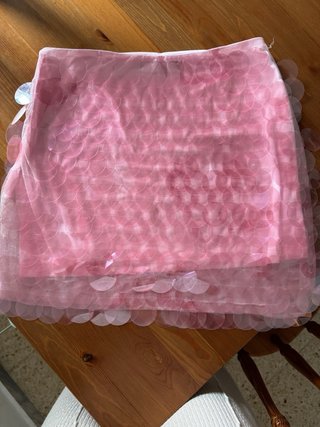 Falda mini rosa lentejuelas