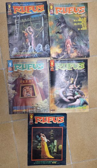 5 comics antiguos de la revista Rufus