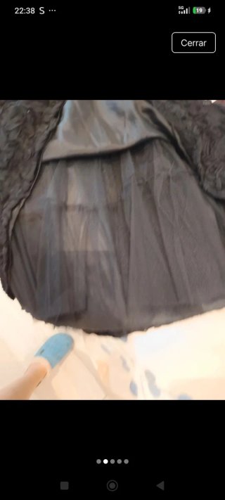 Vestido fiesta negro Corte Inglés