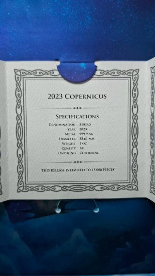 Moneda 1 oz Plata COPERNICUS 2023