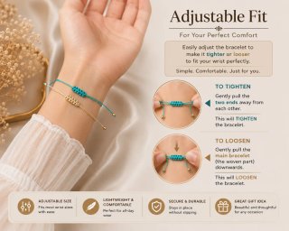 Pulsera Mujer Cuentas Artesanal Ajustable Regalo