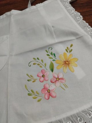 Grembiule donna con fiori