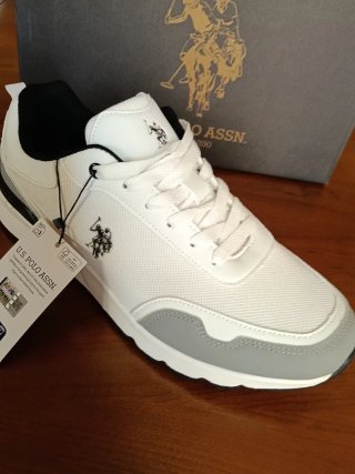 Zapatillas U.S. Polo Assn. Hombre blanca/gris T.43