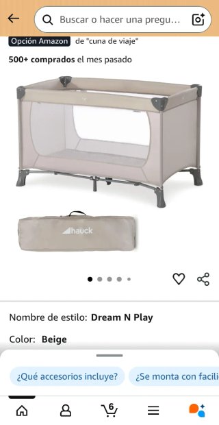 Cuna de viaje Hauck Dream N Play Beige