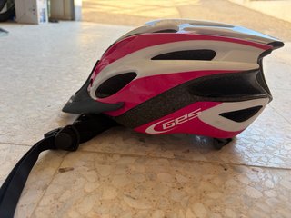 Casco Ciclismo GPS Rosa y Blanco