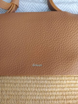 Bolso Irene Bag Piel y Rafia Nuevo