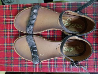 Sandalias Mustang Planas Grises/Plateadas