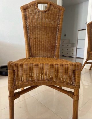 Sillas de mimbre 4 unidades