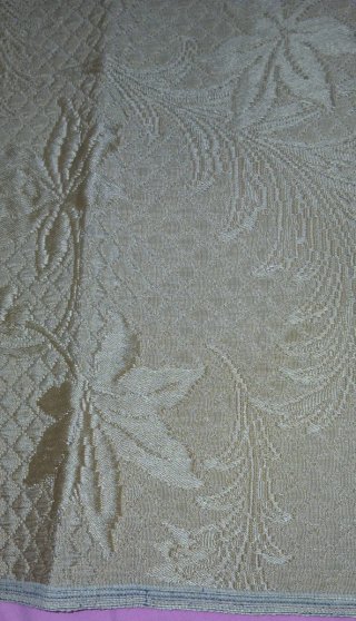 Coperta matrimoniale beige in tessuto