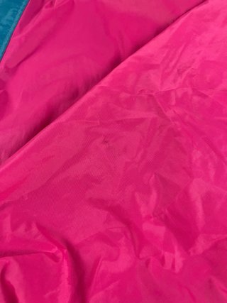 K-Way Cortavientos Vintage 90s Rosa Turquesa XL