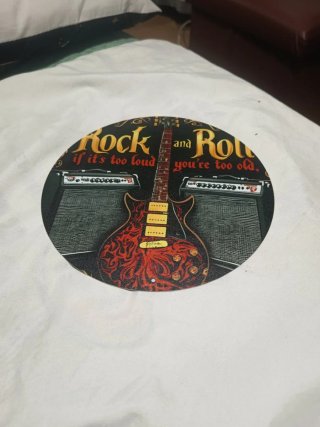 Placa Metálica Rock and Roll 20cm
