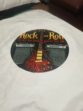 Placa Metálica Rock and Roll 20cm