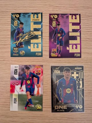 Lote 4 Cromos Pedri Megacracks 2026-27 Panini.