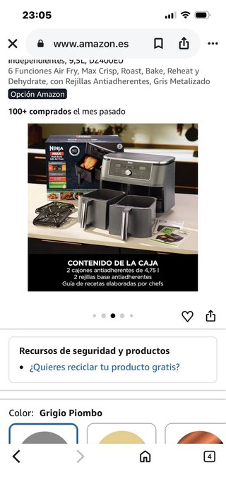 Freidora Ninja Max Dual Zone 9.5L