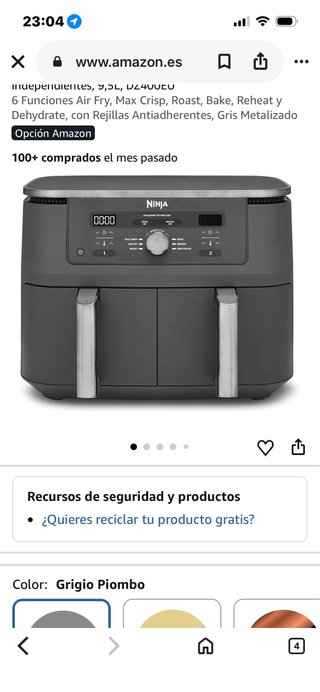 Freidora Ninja Max Dual Zone 9.5L