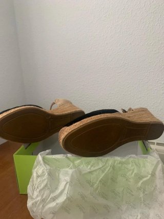 Zapatillas esparto Mimao negras/beige T39 sin estr