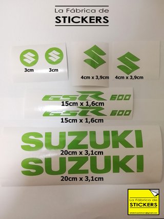 Pack 8 Pegatinas SUZUKI GSR600 Vinilo alta calidad