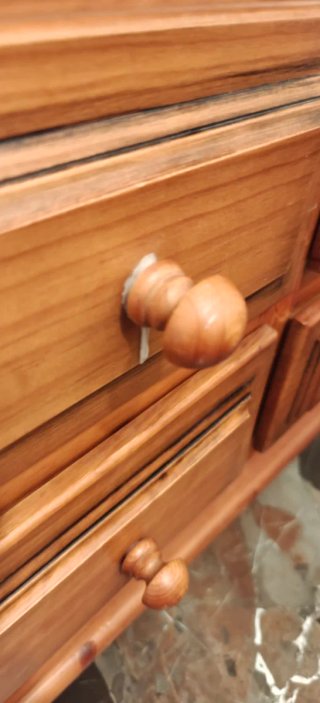Armario de madera 3 puertas y cajones