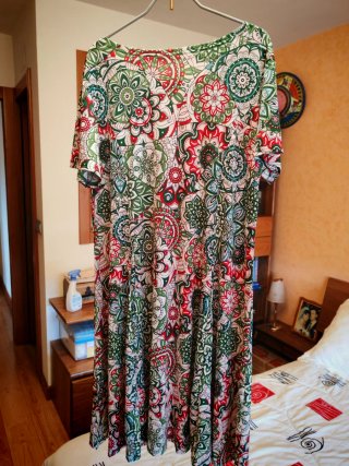 Vestido estampado verano talla única