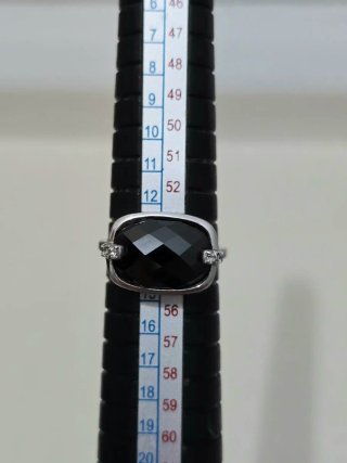 Anillo Plata 925 con Piedra Negra