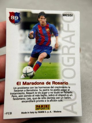 Cromo Messi Rookie Firma Panini 2004 #89