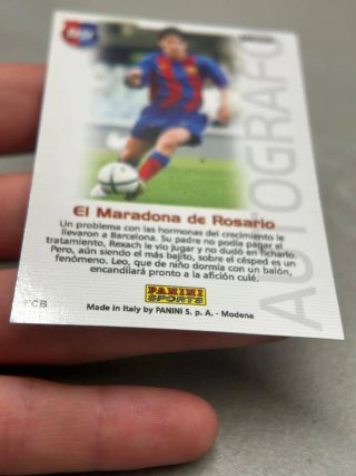 Cromo Messi Rookie Firma Panini 2004 #89