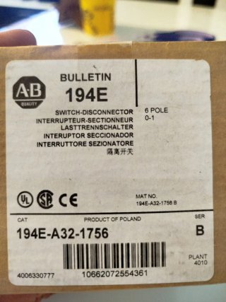 Interruptor Seccionador Allen-Bradley