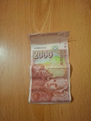 Billete 2000 pesetas antiguo