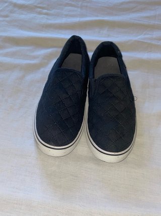 Scarpe slip-on cotone trapuntato nere 42