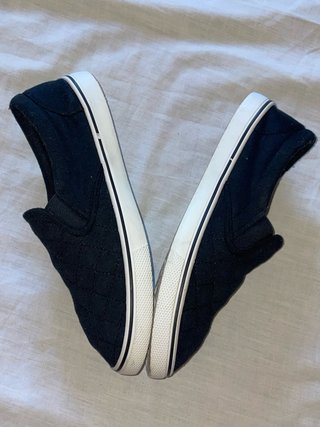 Scarpe slip-on cotone trapuntato nere 42
