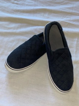 Scarpe slip-on cotone trapuntato nere 42