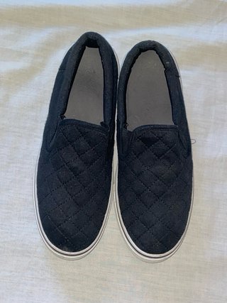 Scarpe slip-on cotone trapuntato nere 42