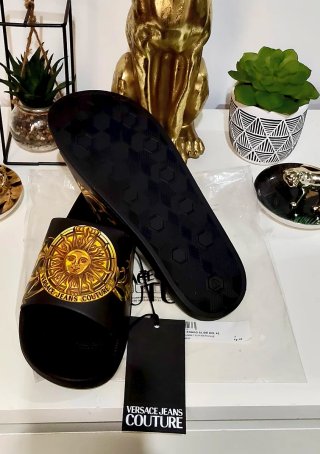 T-43, Sandalias Versace Jeans Dorado/Negro, Hombre