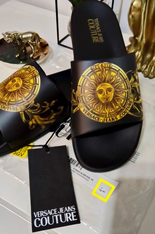T-43, Sandalias Versace Jeans Dorado/Negro, Hombre