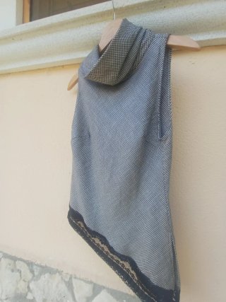 Top Zara Negro/Gris