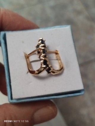 Pendientes oro circonitas negras