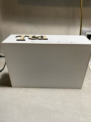 Scatola porta tè in legno con coperchio in vetro