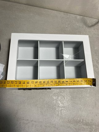 Scatola porta tè in legno con coperchio in vetro