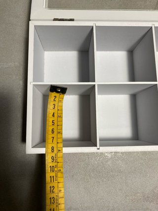 Scatola porta tè in legno con coperchio in vetro