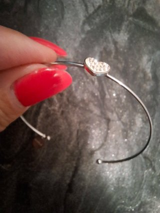 Bracciale rigido Marlù con Cuore in Acciaio