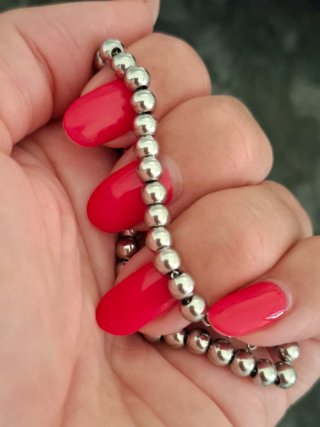Bracciale Acciaio Sfere Semirigido