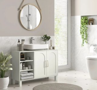 Mueble bajo lavabo madera blanco