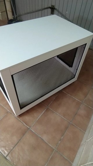 Jaula Cama Perros Pawhut Blanca