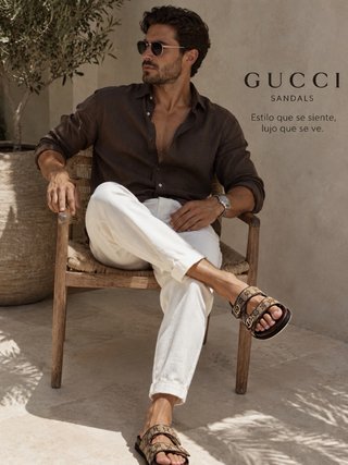 Sandalias Gucci Beige y Marrón