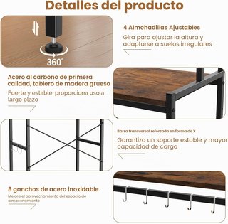 Estantería Cocina office 2 Niveles Nevera