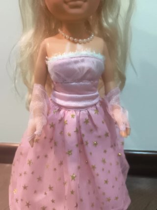 Nancy Princesa Vestido Rosa Estrellas Doradas