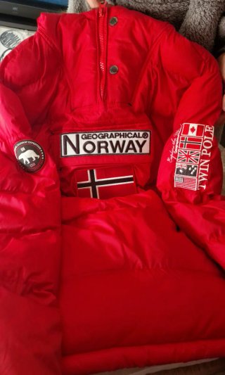 Chaqueta Geographical Norway Canguro Roja