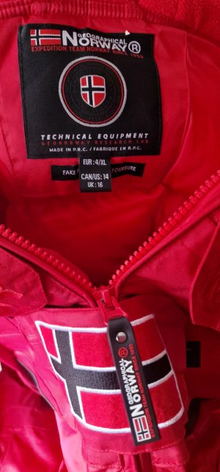 Chaqueta Geographical Norway Canguro Roja