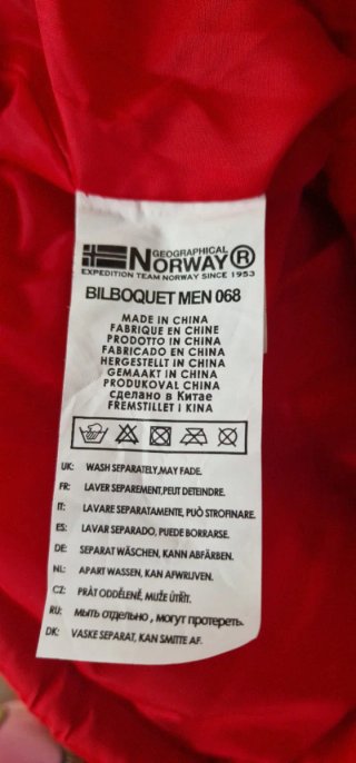 Chaqueta Geographical Norway Canguro Roja