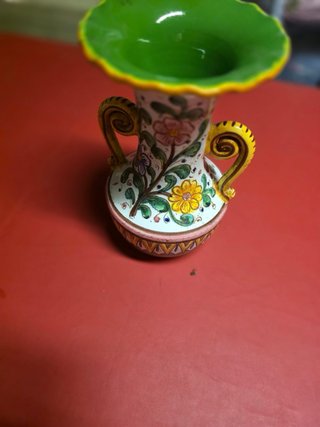 Vaso anfora Deruta ceramica decorato